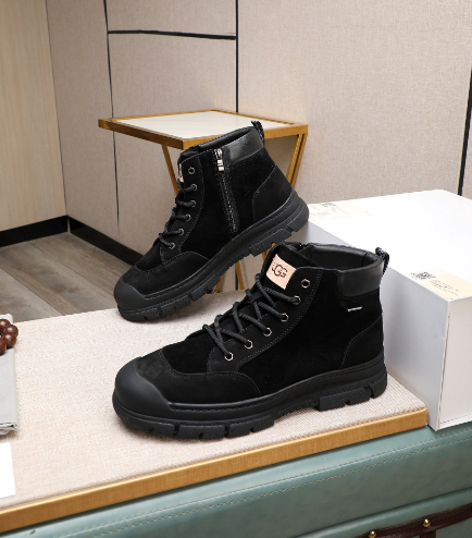UGG Men's High-Top Boot — Triple Black Suede