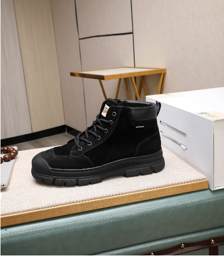 UGG Men's High-Top Boot — Triple Black Suede