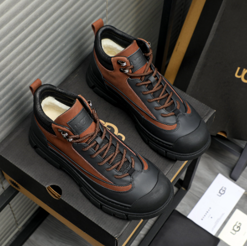 Men's Brown & Black High-Top Tactical Boot