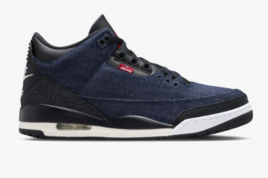 Air Jordan 3 Retro x Levi's 'Indigo/Gym Red' Men's Shoes