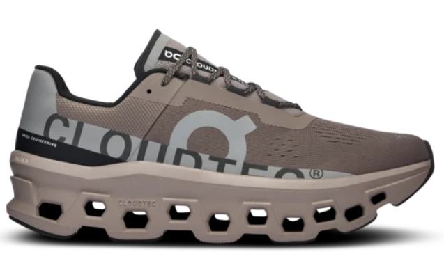 On Men's Cloudmonster Running Shoe | Cinder / Fog