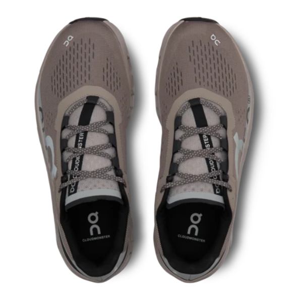 On Men's Cloudmonster Running Shoe | Cinder / Fog