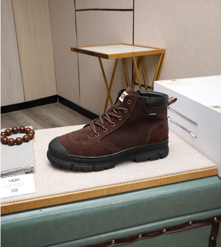 UGG Men's Shearling-Lined High-Top Boot — Dark Chocolate