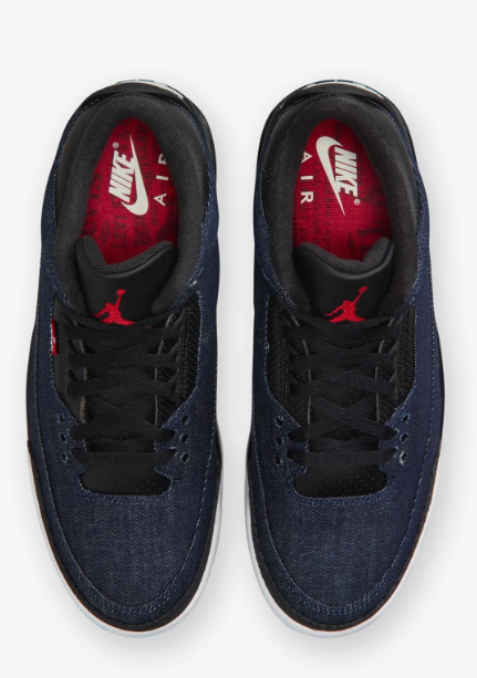 Air Jordan 3 Retro x Levi's 'Indigo/Gym Red' Men's Shoes