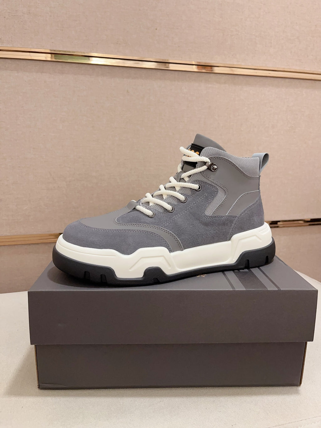 UGG Men's High-Top Suede Sneaker — Slate Grey