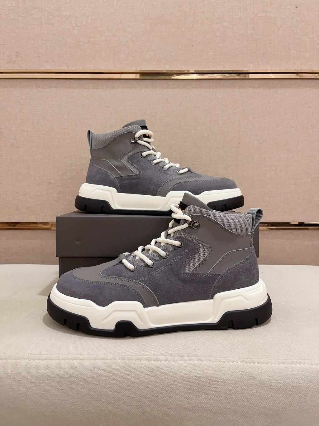 UGG Men's High-Top Suede Sneaker — Slate Grey