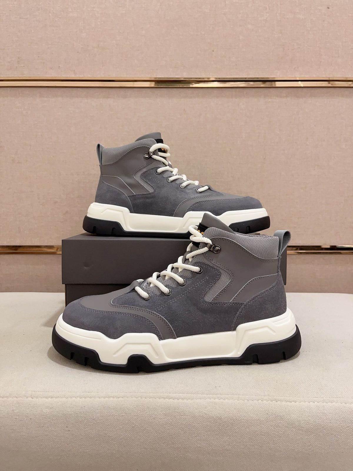 UGG Men's High-Top Suede Sneaker — Slate Grey