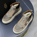 UGG Men's High-Top Suede Sneaker — Grey with Embroidered Logo