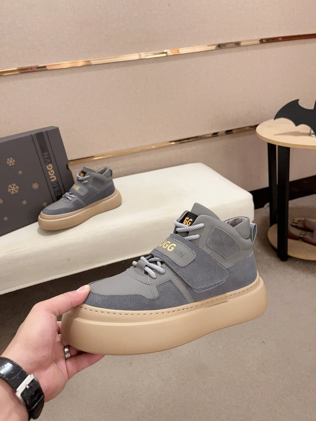 UGG Men's Mid-Top Nubuck Sneaker — Slate Grey