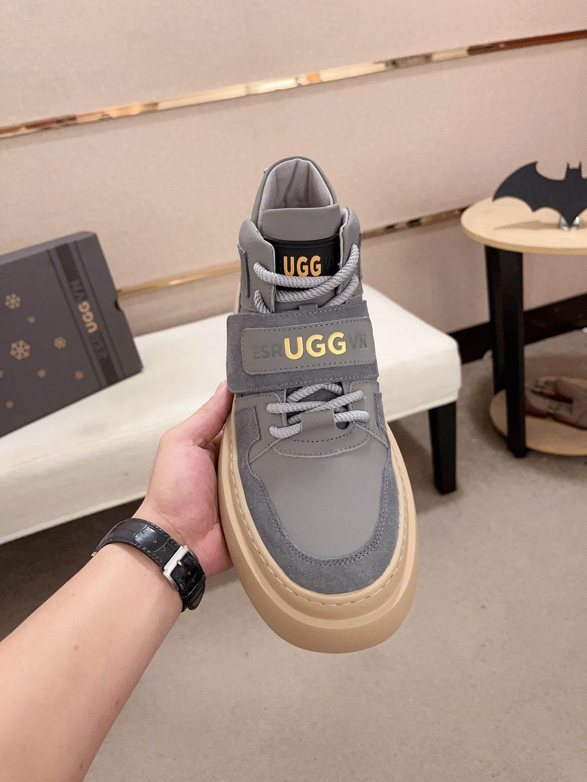 UGG Men's Mid-Top Nubuck Sneaker — Slate Grey