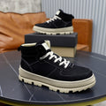 UGG Men's High-Top Suede Boot-Sneaker — Black & Cream