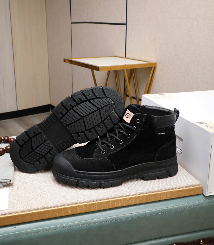 UGG Men's High-Top Boot — Triple Black Suede