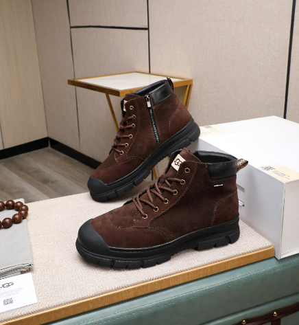 UGG Men's Shearling-Lined High-Top Boot — Dark Chocolate