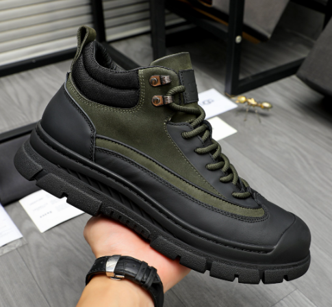Men's Olive & Black High-Top Tactical Boot